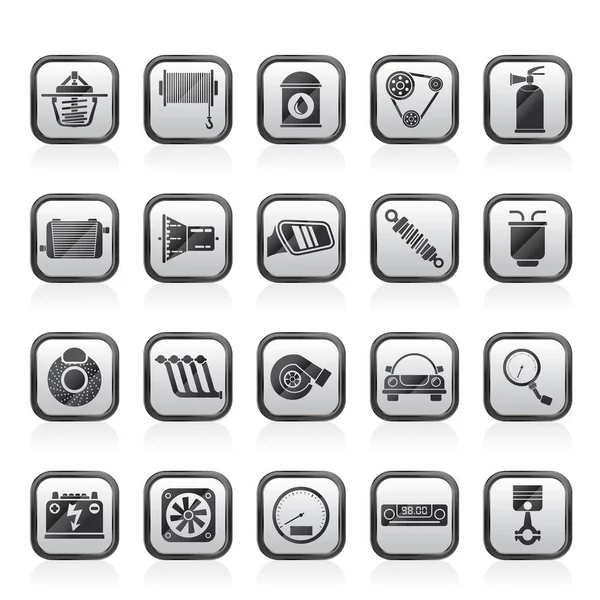 Auto Deel Diensten Pictogrammen Vector Icon Set — Stockvector