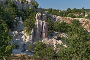 Kaya fenomen taş düğün yakınındaki şehir Kırcaali, Bulgaristan