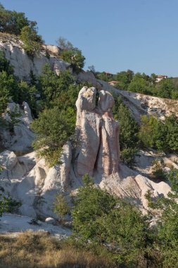 Kaya fenomen taş düğün yakınındaki şehir Kırcaali, Bulgaristan