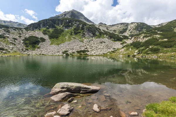 Verbazingwekkende Landschap Met Muratovo Lake Moeratov Piek Pirin Gebergte Bulgarije — Stockfoto