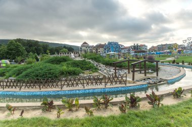 Obzor, Bulgaristan - 26 Temmuz 2014: Park resort Obzor, Burgaz bölge, Bulgaristan çıkabilir adlı