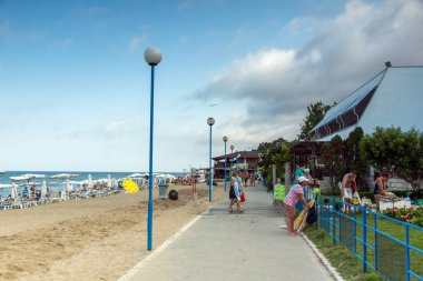 Obzor, Bulgaristan - 26 Temmuz 2014: Beach Resort Obzor, Burgaz bölge, Bulgaristan