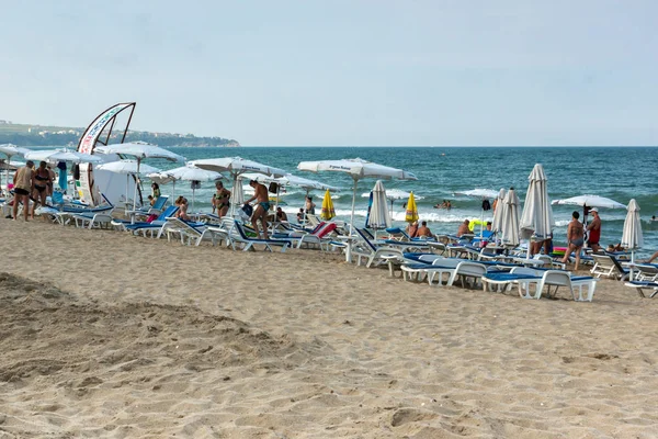 Обзор Булгария Июля 2014 Пляж Курорта Обзор Бургасская Область Болгария — стоковое фото