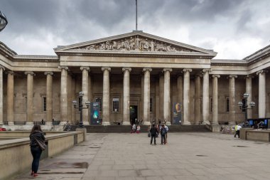 Londra, İngiltere - 16 Haziran 2016: Dışında görüntülemek British Museum, Londra, İngiltere, İngiltere