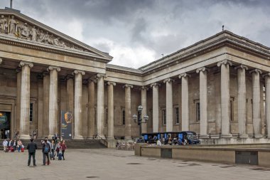 Londra, İngiltere - 16 Haziran 2016: Dışında görüntülemek British Museum, Londra, İngiltere, İngiltere
