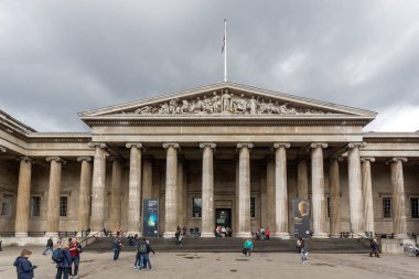 Londra, İngiltere - 16 Haziran 2016: Dışında görüntülemek British Museum, Londra, İngiltere, İngiltere