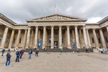 Londra, İngiltere - 16 Haziran 2016: Dışında görüntülemek British Museum, Londra, İngiltere, İngiltere