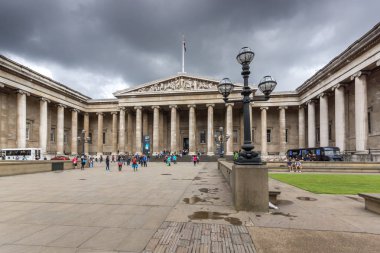 Londra, İngiltere - 16 Haziran 2016: Dışında görüntülemek British Museum, Londra, İngiltere, İngiltere
