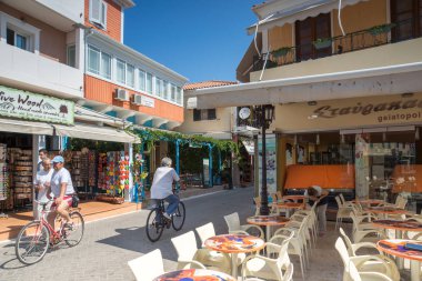 Parga, Yunanistan - 17 Temmuz 2014: yaz görünümü Parga şehir, Epirus, Yunanistan'ın şaşırtıcı