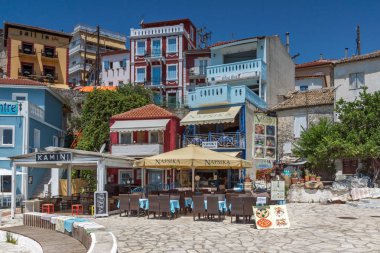 Parga, Yunanistan - 17 Temmuz 2014: yaz görünümü Parga şehir, Epirus, Yunanistan'ın şaşırtıcı