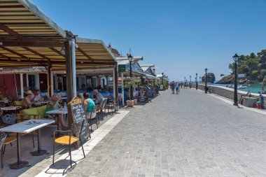 Parga, Yunanistan - 17 Temmuz 2014: yaz görünümü Parga şehir, Epirus, Yunanistan'ın şaşırtıcı