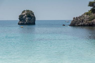 Parga, Yunanistan - 17 Temmuz 2014: yaz görünümü Parga şehir, Epirus, Yunanistan'ın şaşırtıcı