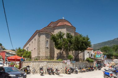 Parga, Yunanistan - 17 Temmuz 2014: yaz görünümü Parga şehir, Epirus, Yunanistan'ın şaşırtıcı