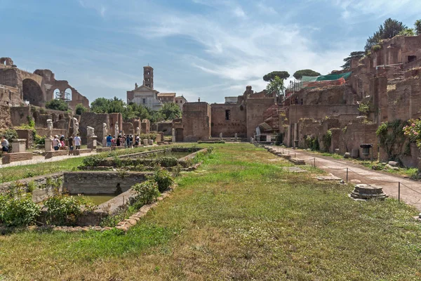 Roma Itália Junho 2017 Vista Incrível Templo Vesta Fórum Romano — Fotografia de Stock