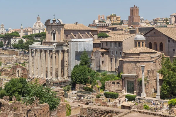 Roma Italia Giugno 2017 Incredibile Veduta Del Foro Romano Del — Foto Stock