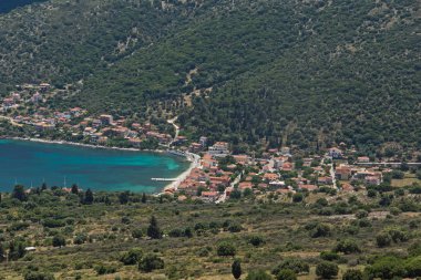 Muhteşem manzara Agia Effimia kentindeki Kefalonia, Ionian Islands, Yunanistan