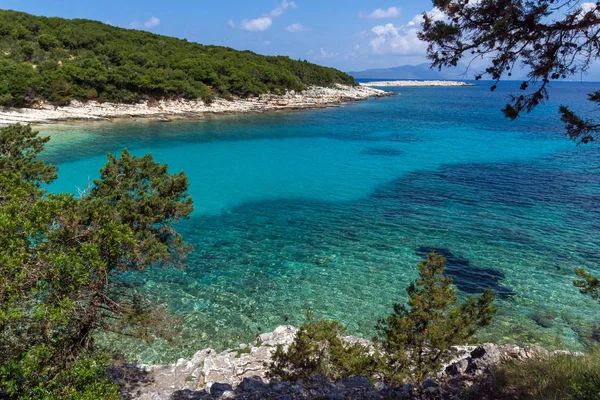 Prachtig Uitzicht Emblisi Fiskardo Beach Kefalonia Ionische Eilanden Griekenland — Stockfoto