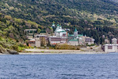 Mount Athos özerk manastır devlet kutsal dağ, Chalkidiki, Yunanistan Saint Panteleimon (Saint Pantaleon) Manastırı