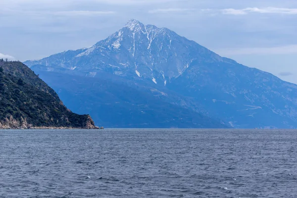 Úžasná Krajina Hoře Athos Autonomního Státu Svatá Hora Chalkidiki Řecko — Stock fotografie