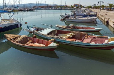 Lefkada Town, Yunanistan 17 Temmuz 2014: Yat Limanı, Lefkada town, Ionian Islands, Yunanistan