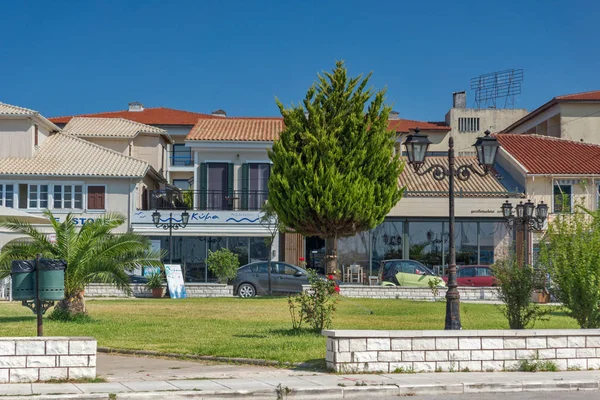 Lefkada Town Greece July 2014 Houses Street Lefkada Town Ionian — Stock Photo, Image