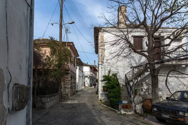 Thassos Grèce Avril 2016 Ancienne Maison Pierre Dans Village Theologos — Photo