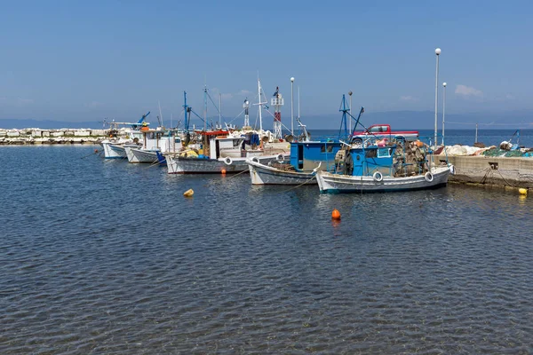 Thassos Grecja Kwiecień 2016 Port Mieście Skála Rachoníou Wyspa Thassos — Zdjęcie stockowe