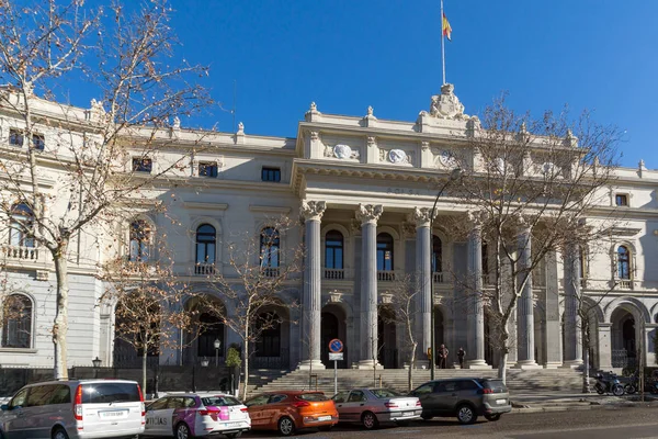 Madrid Espagne Janvier 2018 Construction Bourse Madrid Espagne — Photo