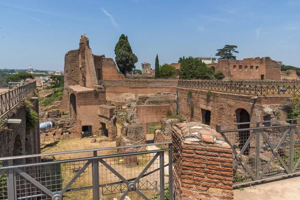 Rome Talya Haziran 2017 Panoramik Harabelerini Palatine Tepesi City Roma — Stok fotoğraf