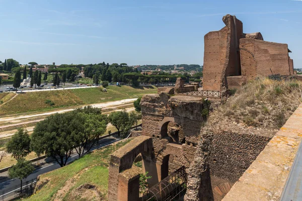 Rome Talya Haziran 2017 Panoramik Harabelerini Palatine Tepesi City Roma — Stok fotoğraf