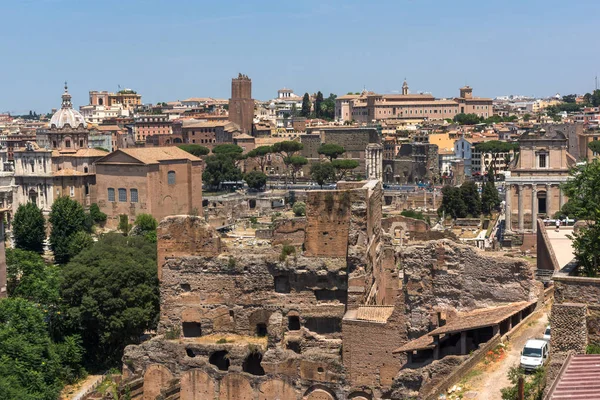 Roma Italia Giugno 2017 Vista Panoramica Dal Palatino Alla Città — Foto Stock