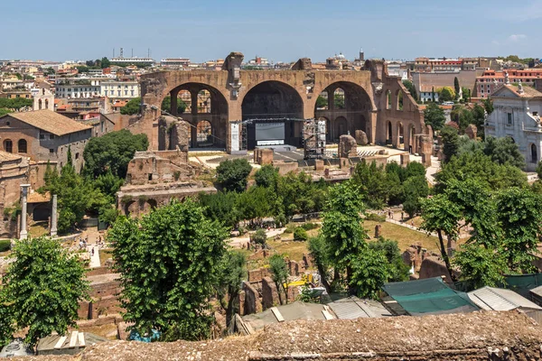 Rome Italie Juin 2017 Vue Panoramique Colline Palatine Aux Ruines — Photo