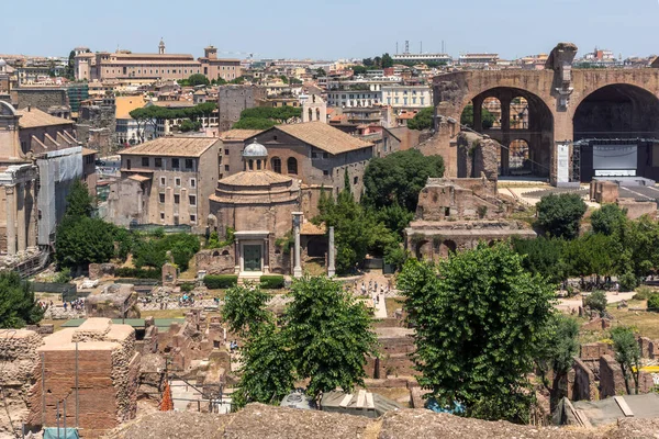 Roma Italia Giugno 2017 Veduta Panoramica Dal Palatino Alle Rovine — Foto Stock