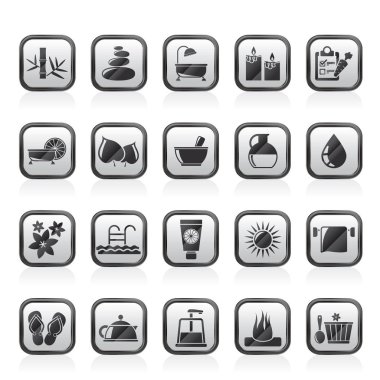 Spa, güzellik ve vücut bakım simgeler - vektör Icon set
