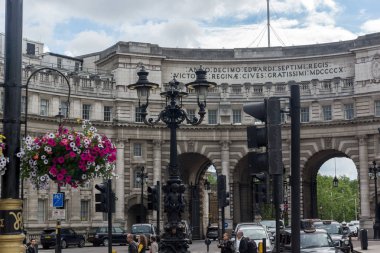 Londra, İngiltere - 16 Haziran 2016: Trafalgar Square, Londra, İngiltere, İngiltere