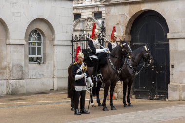 Londra, İngiltere - 16 Haziran 2016: At Muhafızlar Parade, Londra, İngiltere, İngiltere