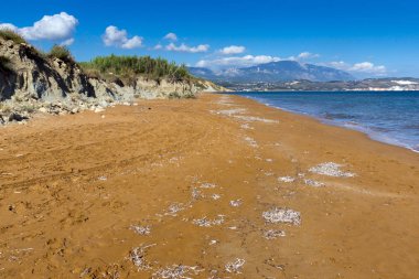 Kırmızı kumları xsi beach, Kefalonia, Ionian Islands, Yunanistan