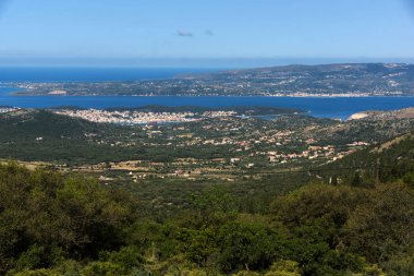 Panoramik görünüm Argostoli kasaba, Kefalonia, Ionian Islands, Yunanistan