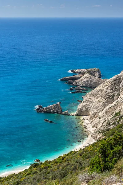 Горы Рядом Petani Beach Кефалония Ионические Острова Греция — стоковое фото