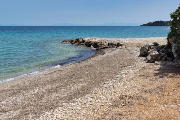 Úžasný Výhled Pláž Poros Kefalonia Jónské Ostrovy Řecko — Stock fotografie