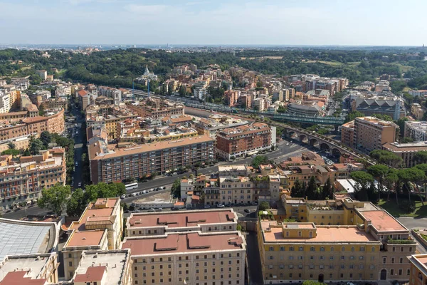 Amazing Panorama Vatican City Rome Dome Peter Basilica Italia — Foto de Stock