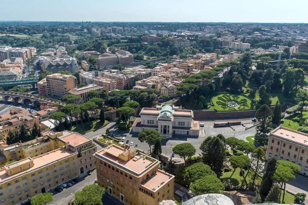 Amazing Panorama to Vatican and city of Rome from dome of St. Peter\'s Basilica, Italy