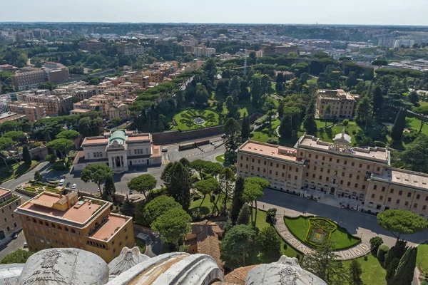 Panorama Incrível Para Vaticano Cidade Roma Partir Cúpula Basílica São — Fotografia de Stock