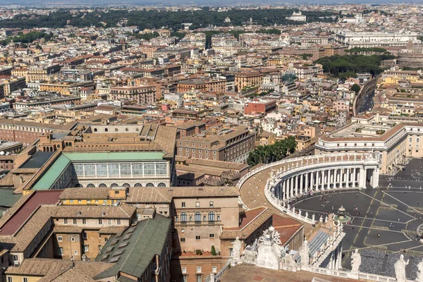 Wspaniałą Panoramę Watykanu Rzymu Kopuły Bazyliki Świętego Piotra Włochy — Zdjęcie stockowe