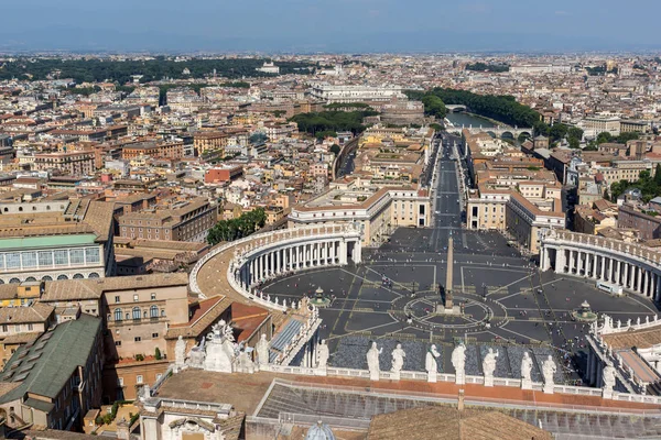 Panorama Stupefacente Vaticano Città Roma Dalla Cupola Della Basilica San — Foto Stock