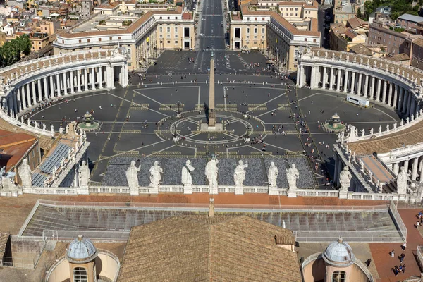 Panorama Stupefacente Vaticano Città Roma Dalla Cupola Della Basilica San — Foto Stock