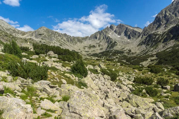Paisagem Incrível Picos Yalovarnika Vale Rio Begovitsa Montanha Pirin Bulgária — Fotografia de Stock