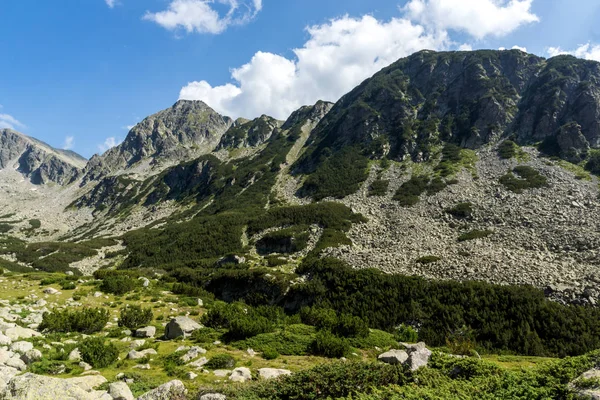 Úžasná Krajina Yalovarnika Vrcholy Údolí Řeky Begovitsa Pohoří Pirin Bulharsko — Stock fotografie