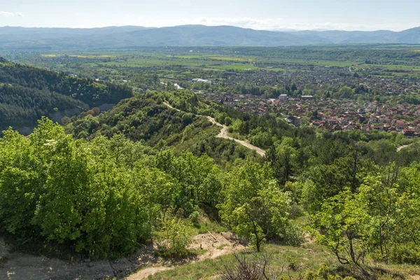 Krajobraz Pobliżu Formacja Skalna Stob Piramidy Borowca Kyustendil Region Bułgaria — Zdjęcie stockowe