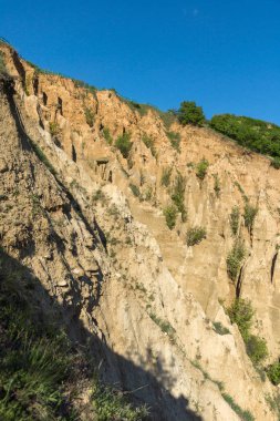 Kaya oluşumu ile Stob Piramitler, Rila Dağı, Köstendil bölge, Bulgaristan manzara